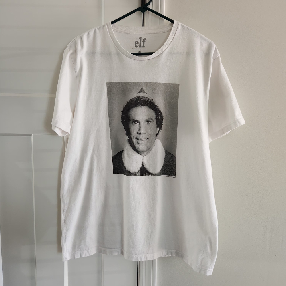 ELF White Short-Sleeve Tee Size Xl